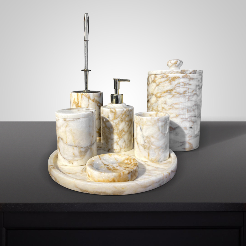 Beige Marble Bathroom Set Marbelon